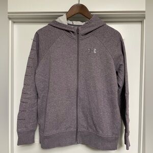 Under Armour Heathered Purple Full-Zip Hoodie